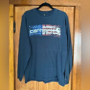 Carhartt Men's Dark Blue Long Sleeve Tee